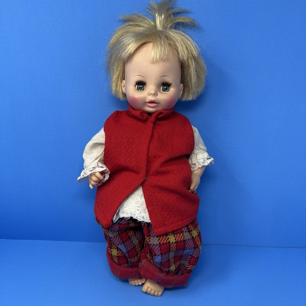 Vintage Horsman Doll 1974 Sleep Eyes‎ Open Close Plastic Collectible 13 Inch Toy